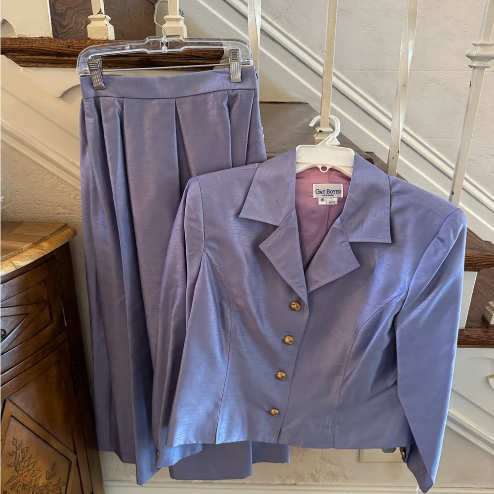 Lavender Gay Boyer 2-Piece Jacket/Skirt Suit NWT